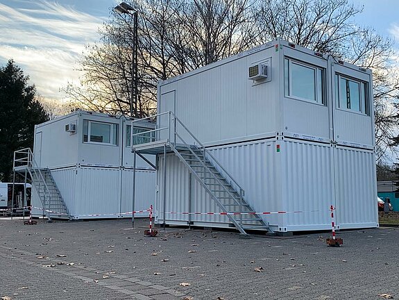 Bürocontainer als Planungsbüro und Lagercontainer für die Stadtwerke Verkehrsgesellschaft Frankfurt am Main - 2