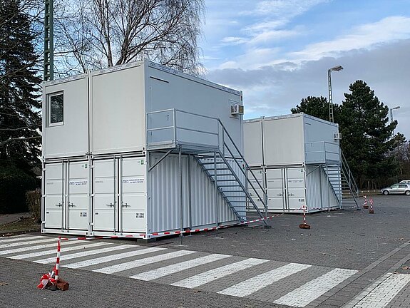 Bürocontainer als Planungsbüro und Lagercontainer für die Stadtwerke Verkehrsgesellschaft Frankfurt am Main - 5