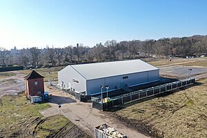 Isolierte Leichtbauhalle / Fertighalle für das Landgericht in Lübeck - 1