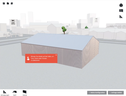 Screenshot des MUCH 3D-Hallenkonfigurators
