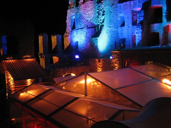 Festzelt / Zeltlandschaft in der Burg Eppstein für das Firmenjubiläum der Firma Ruco Druckfarben - 3